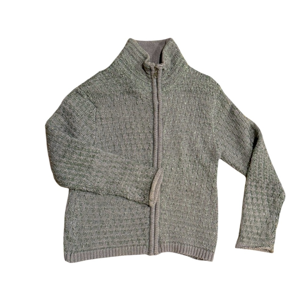 Urban Outfitters gray knit zip up sweater
